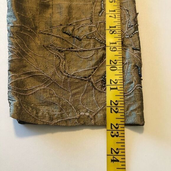 Vtg. Chico’s Gold Embroidered, Beaded Dupioni Silk Jkt/Topper Sz 12 Old Money - Picture 15 of 15